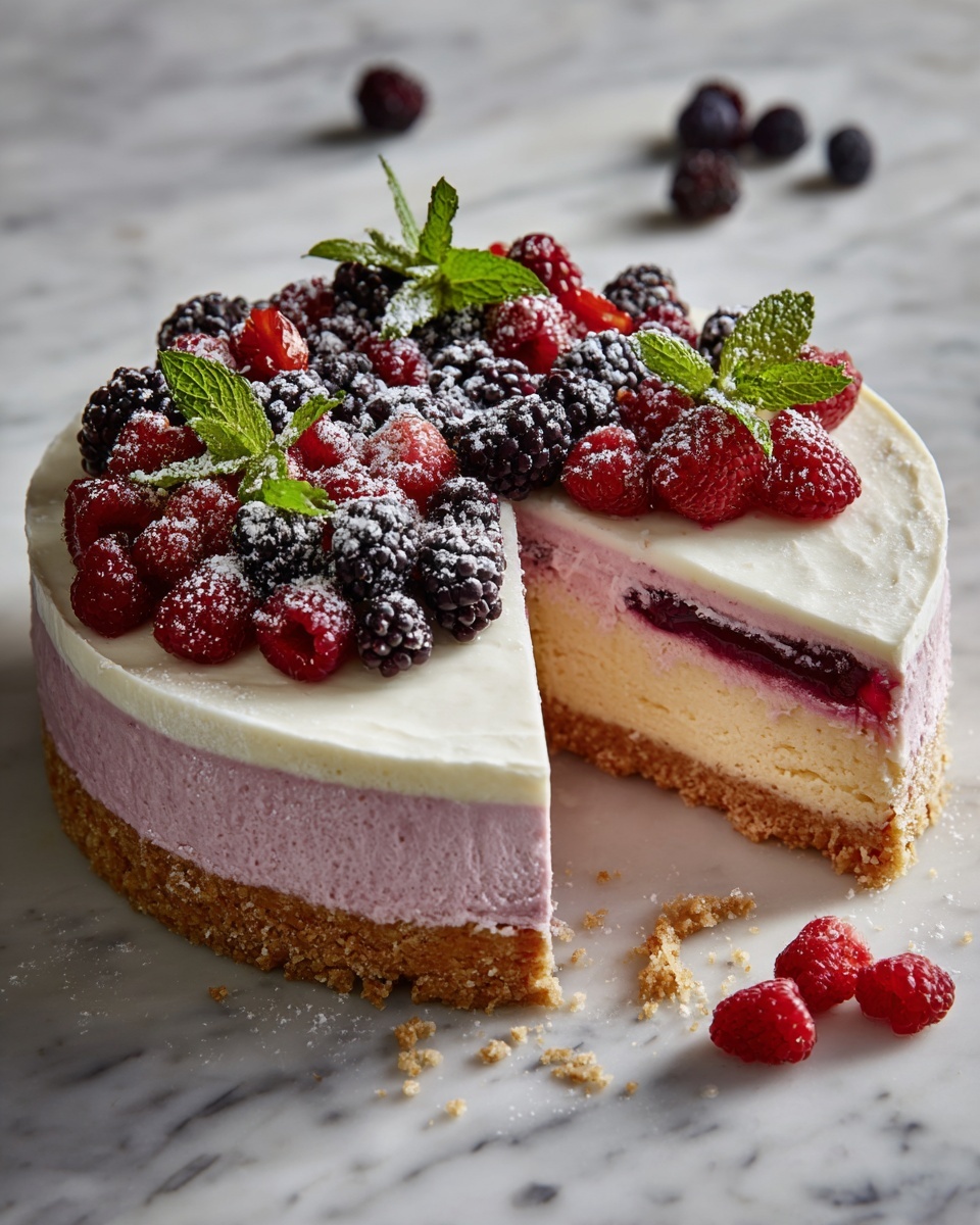 Berry Cream Cheese Cake Recipe - Recipe Image