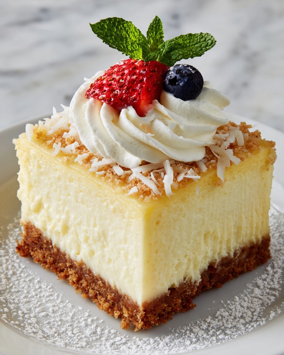 Vanilla Custard Cream Squares Recipe - Recipe Image