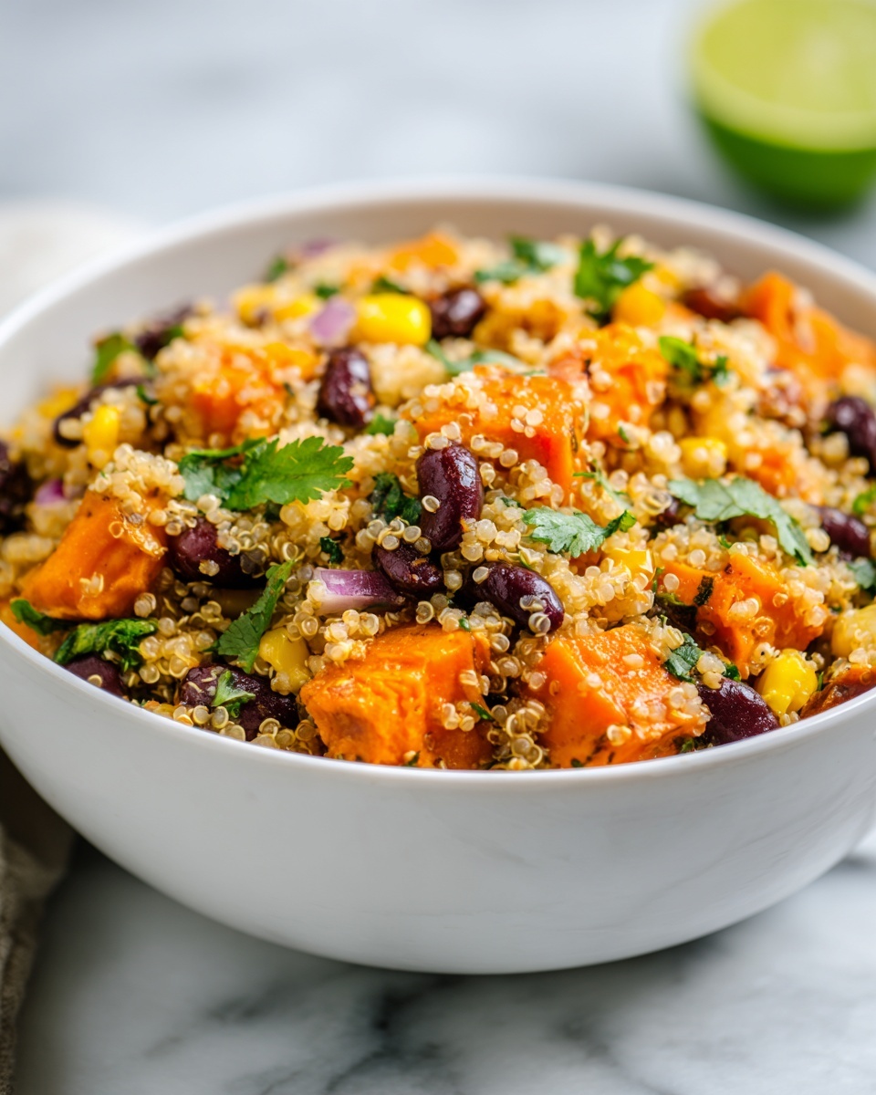 Roasted Sweet Potato Black Bean Quinoa Salad Recipe - Recipe Image
