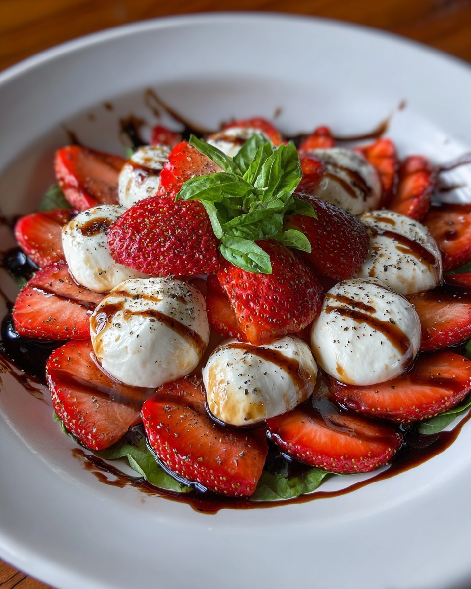 Balsamic Strawberry Caprese Recipe - Recipe Image