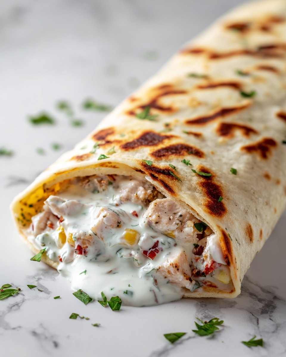 Creamy Chicken Tortilla Wraps Recipe - Recipe Image