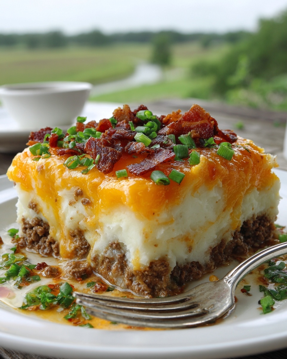 Cheesy Loaded Meatloaf Casserole Recipe - Recipe Image