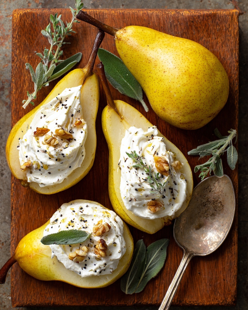 Elegant Blue Cheese Stuffed Pears Recipe - Recipe Image