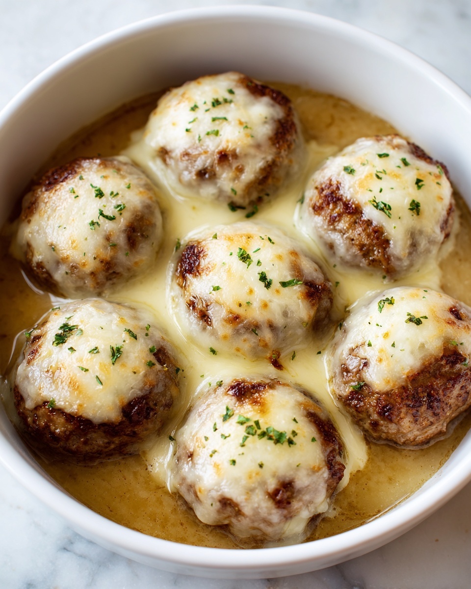 Crock Pot French Onion Meatballs Recipe - Recipe Image
