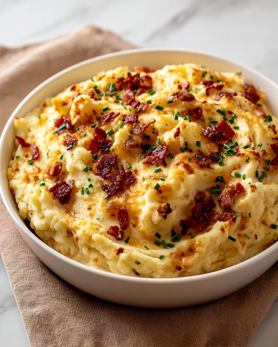 Cheddar Bacon Mashed Potato Casserole Recipe - Recipe Image