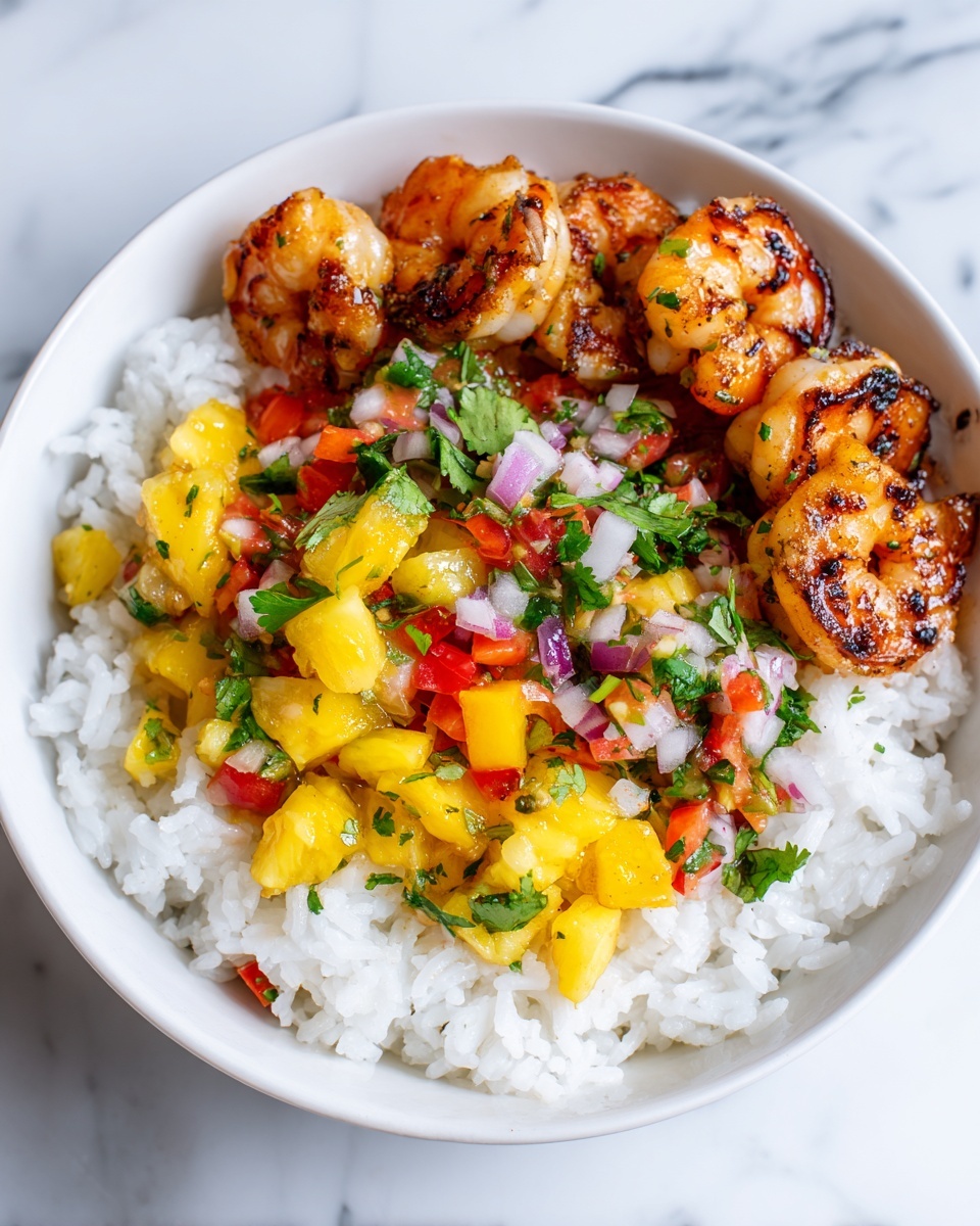 Shrimp & Rice Bowl with Pineapple Salsa Recipe - Recipe Image