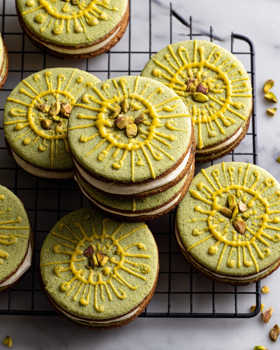 Pistachio Latte Sandwich Cookies Recipe - Recipe Image