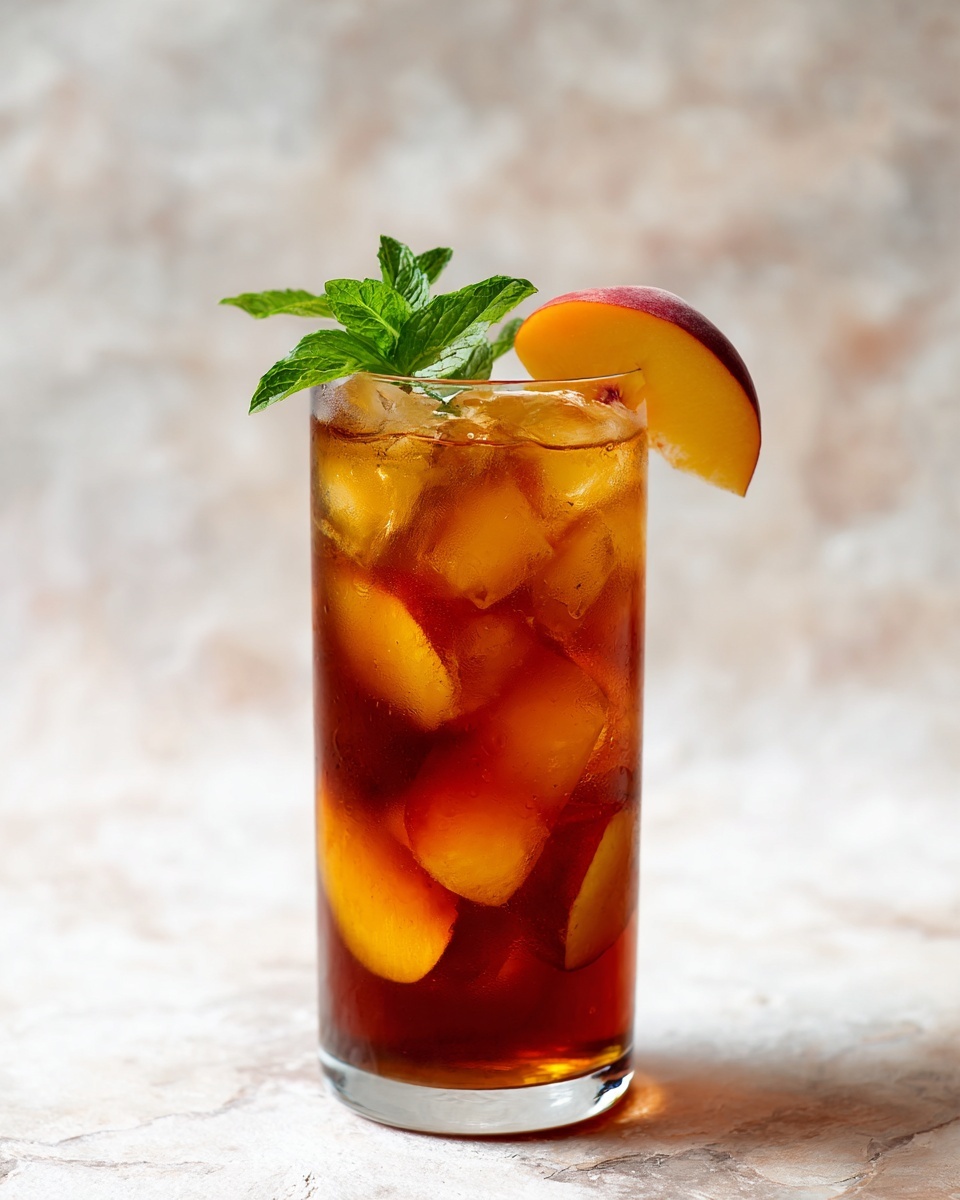 Sweet Peach Iced Tea Recipe - Recipe Image
