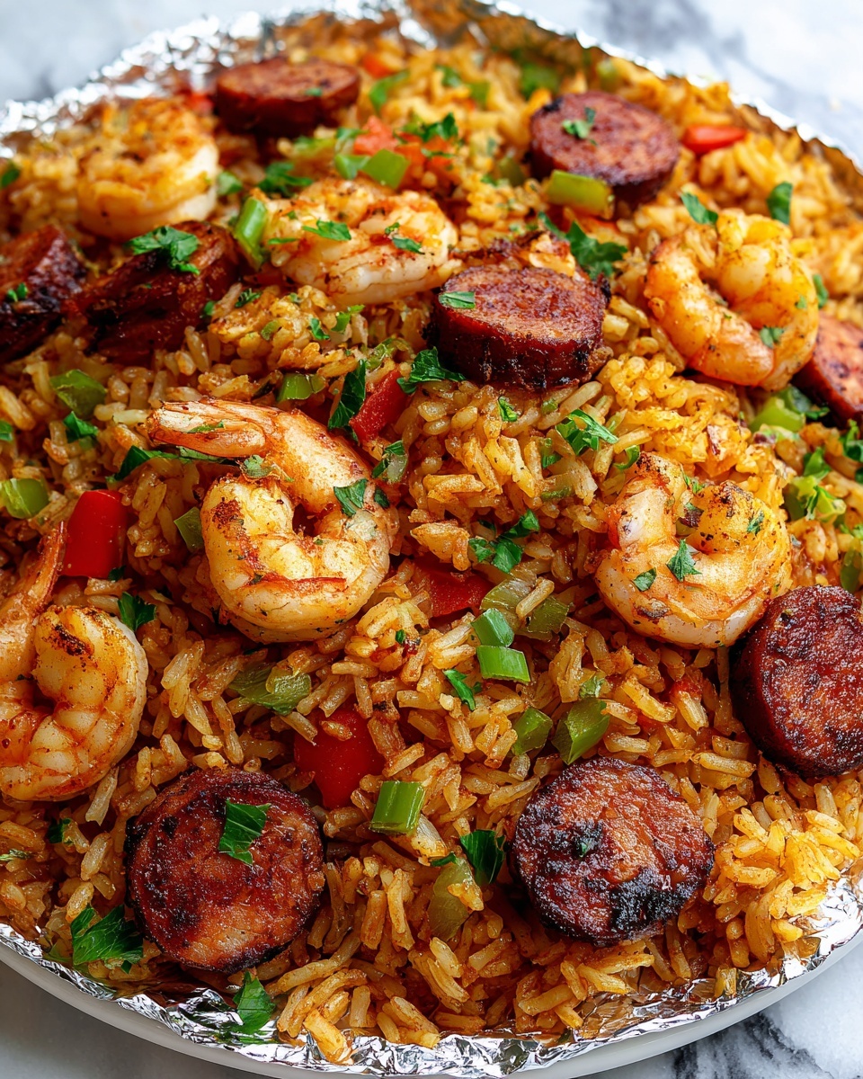 Jambalaya Foil Packets Recipe - Recipe Image