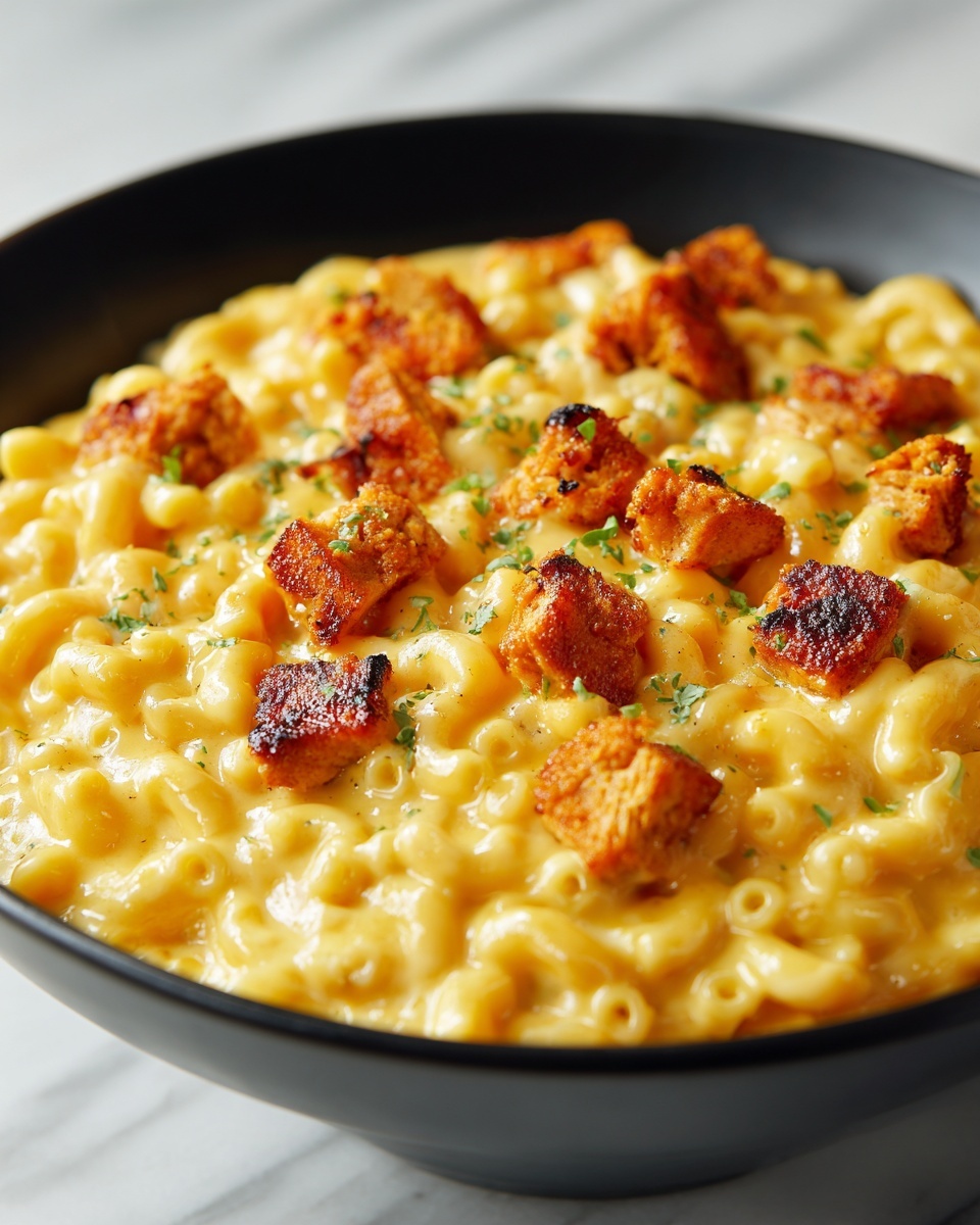 Honey Pepper Chicken Mac and Cheese Recipe - Recipe Image