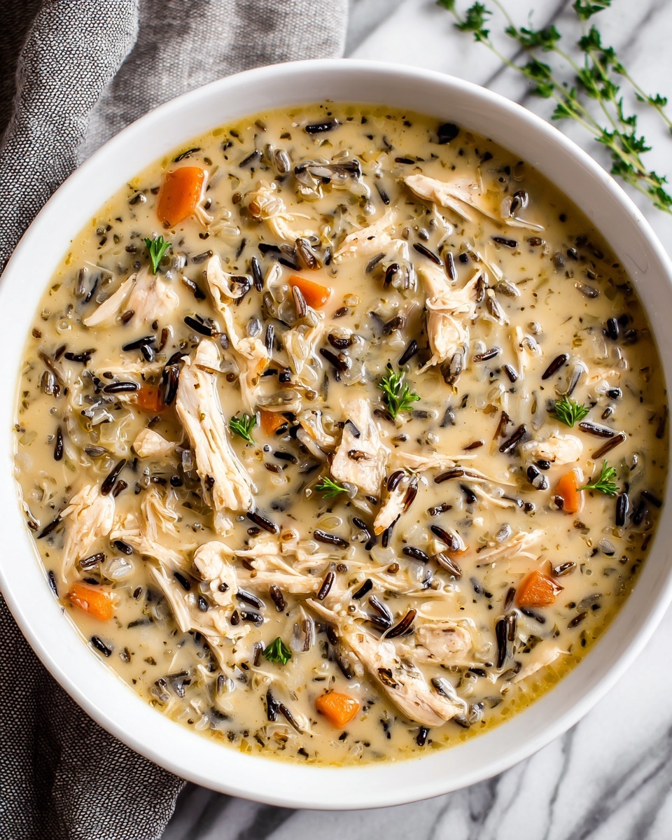 Healthy Chicken Wild Rice Soup Recipe - Recipe Image