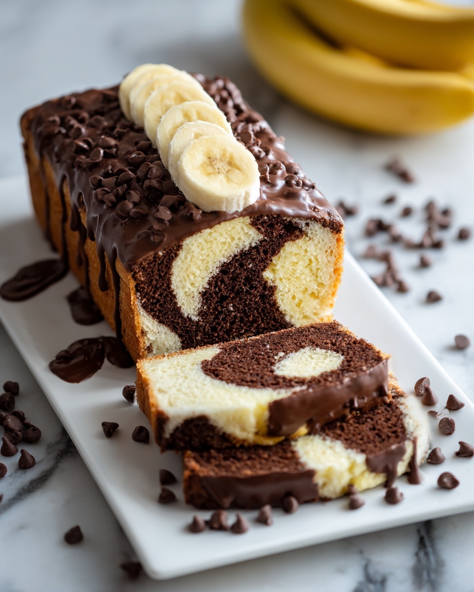 Chocolate Marble Banana Bread Recipe - Recipe Image
