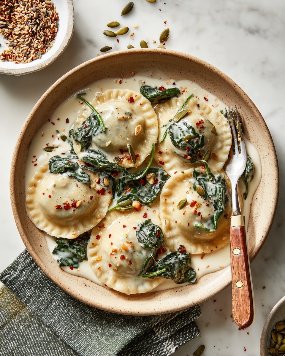 Homemade Ricotta and Spinach Ravioli Recipe - Recipe Image