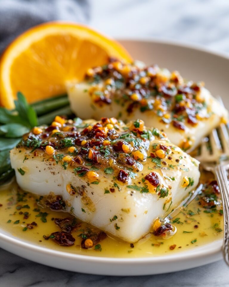 Baked Cod with Orange Beurre Blanc Recipe