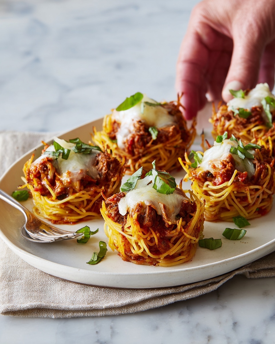 Meatballs in Spaghetti Nests Recipe - Recipe Image