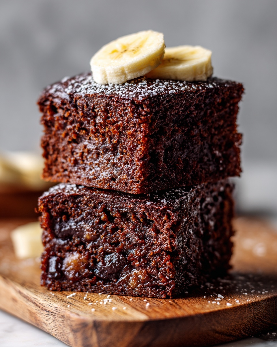 Banana Bread Brownies with Vanilla Frosting Recipe - Recipe Image