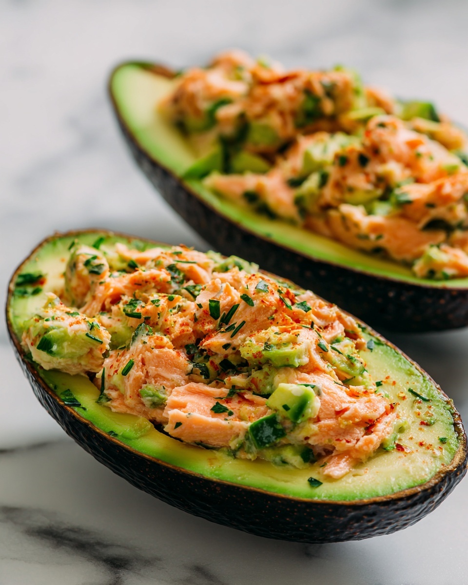Salmon-Stuffed Avocados Recipe - Recipe Image