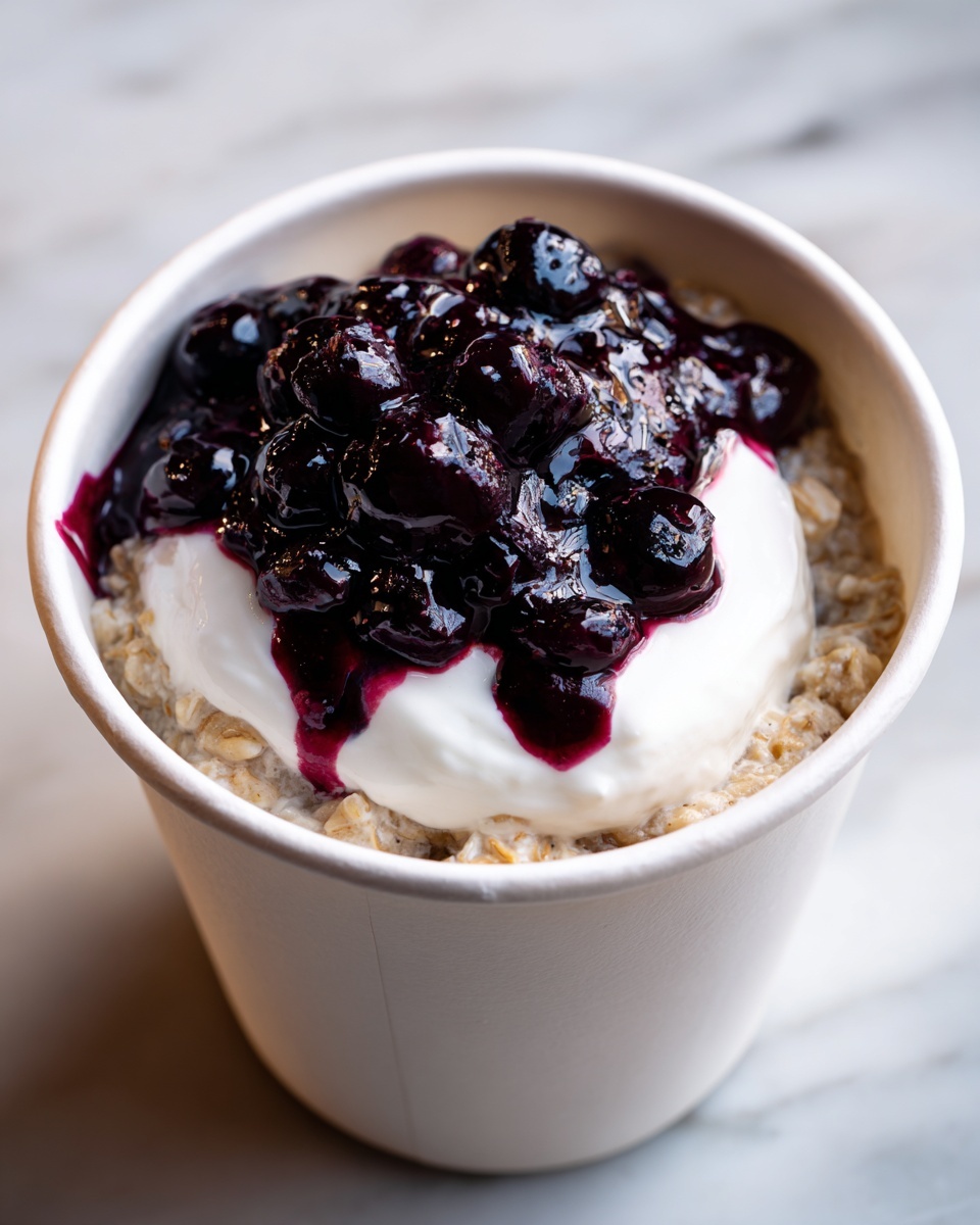 Blueberry Cheesecake Baked Oats Recipe - Recipe Image