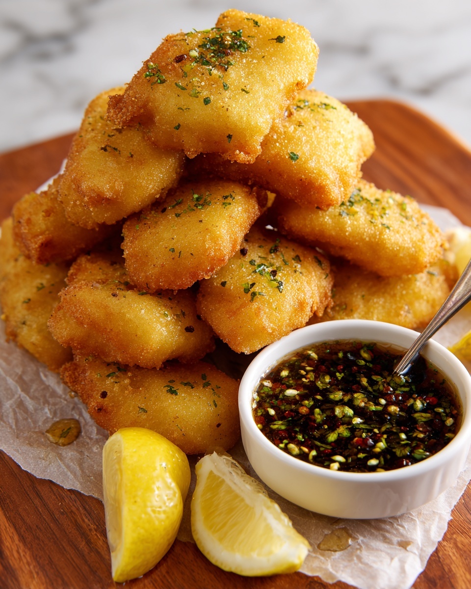 Crispy Hot Honey Salmon Tenders Recipe - Recipe Image