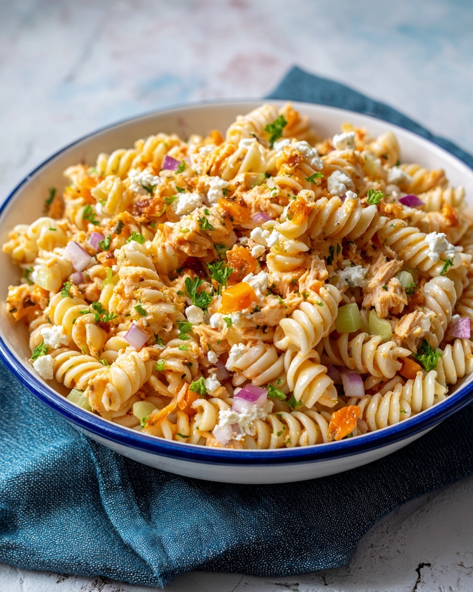 Buffalo Chicken Pasta Salad Recipe - Recipe Image