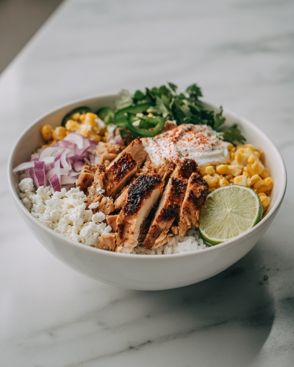 Street Corn Chicken Rice Bowl Recipe - Recipe Image