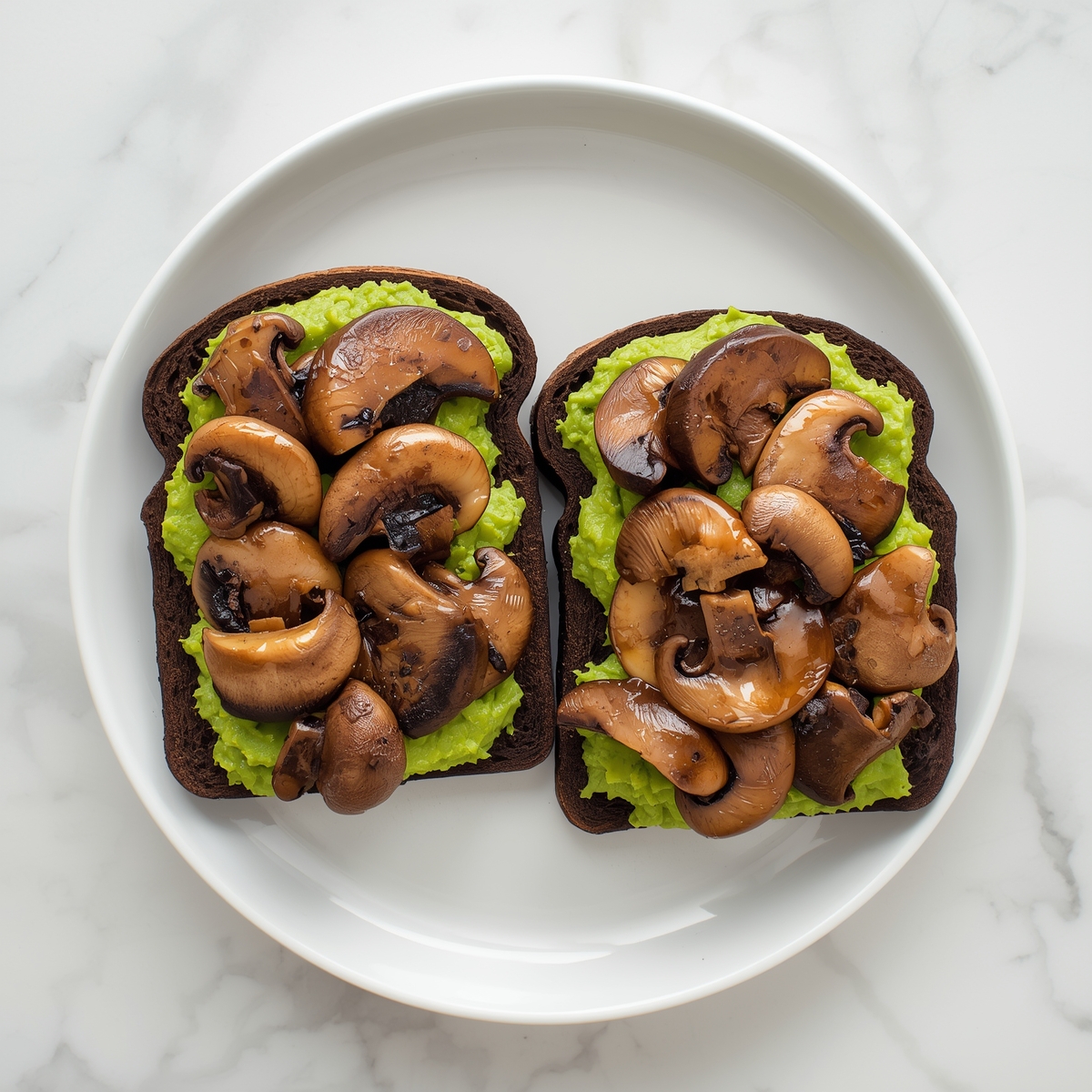 Avocado Garlicky Mushroom Toast Recipe - Recipe Image