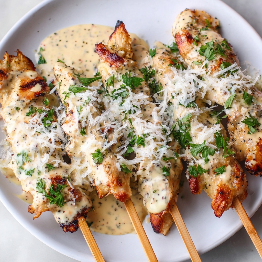 Garlic Parmesan Chicken Skewers Recipe - Recipe Image