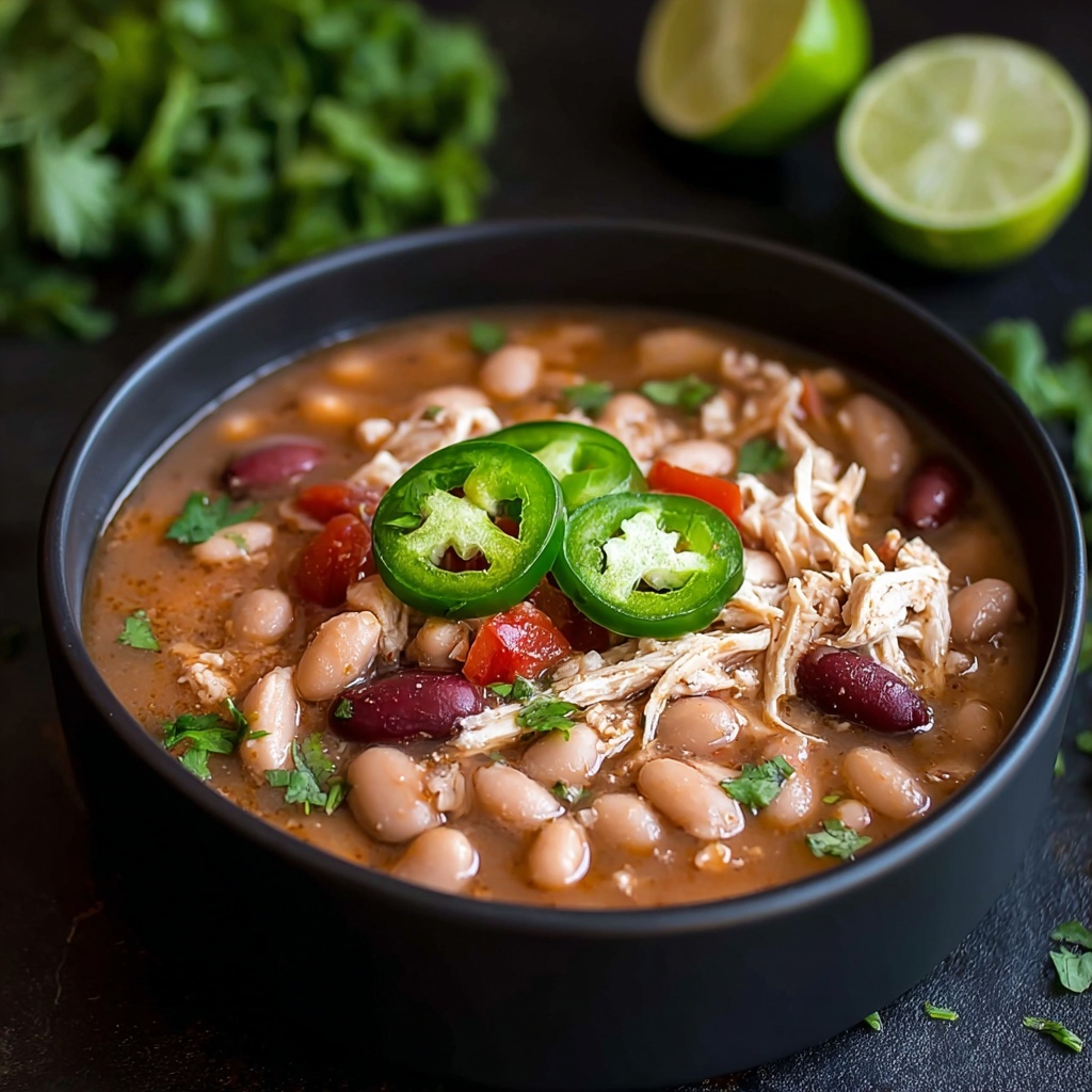 Hearty Jalapeño Beans with Shredded Chicken in No Time Recipe - Recipe Image