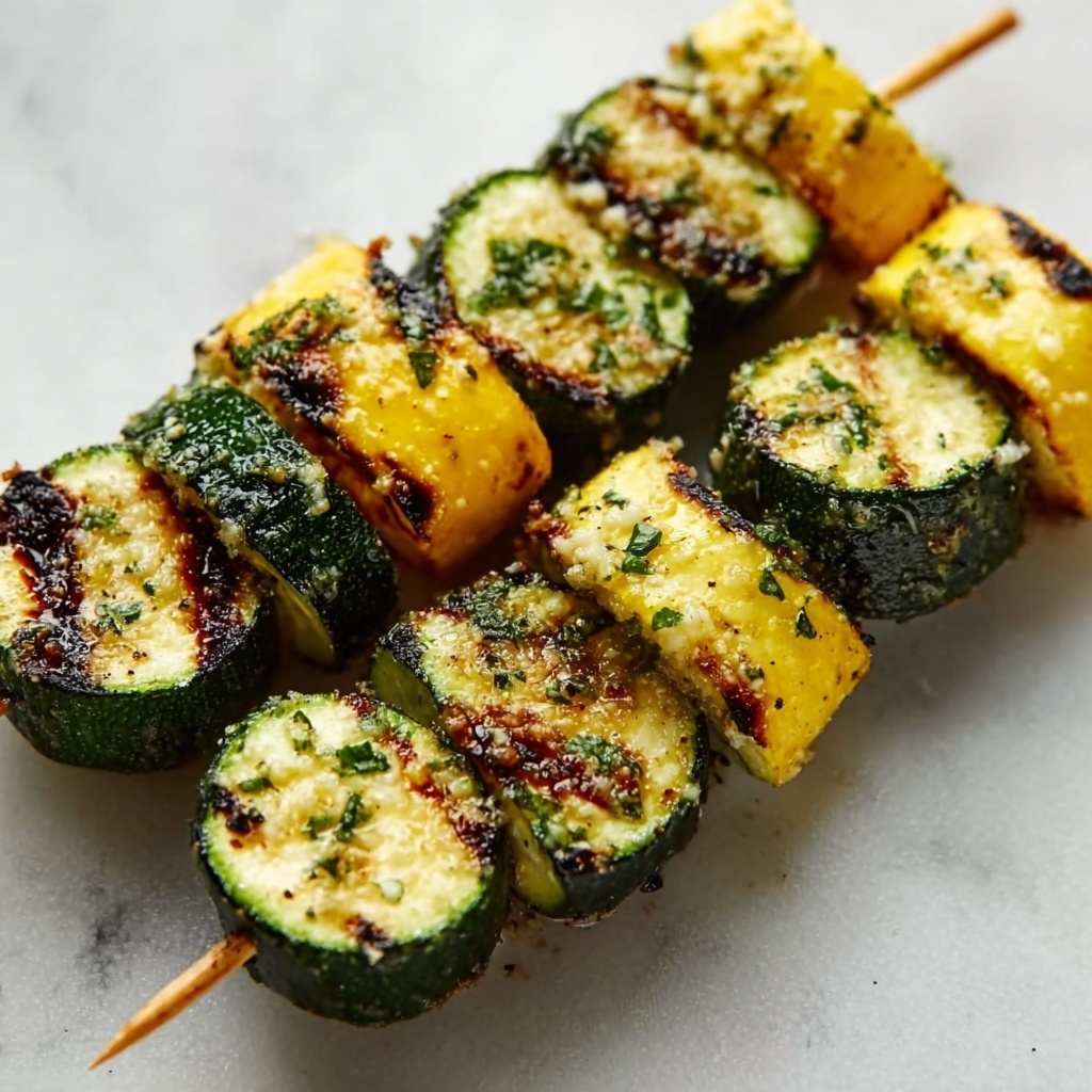 Garlic Butter Zucchini Skewers Recipe - Recipe Image