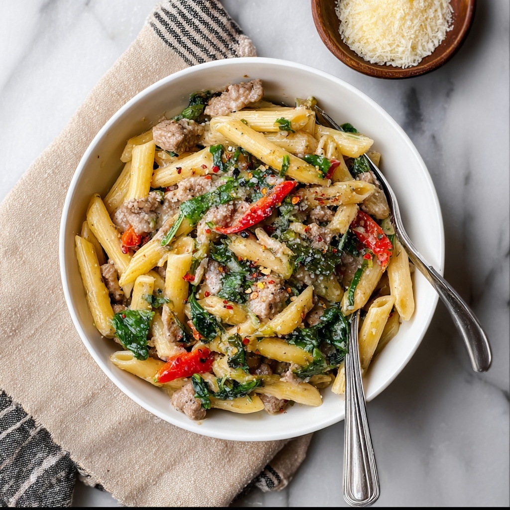 Escarole Pasta with Sausage and Peppers Recipe - Recipe Image