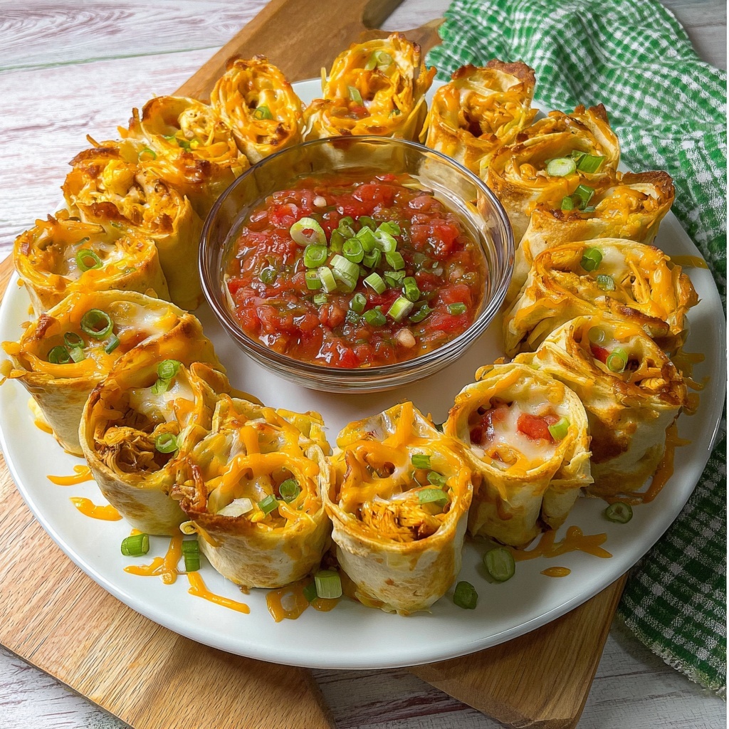 Blooming Chicken Quesadilla Ring Recipe - Recipe Image