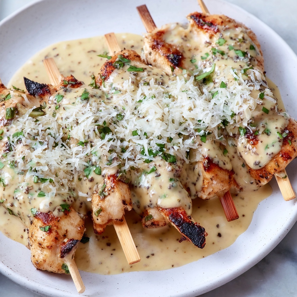Garlic Parmesan Chicken Skewers Recipe - Recipe Image