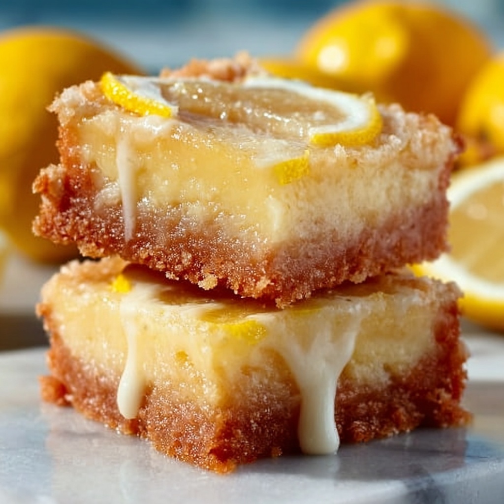 Lemon Blondies with Lemon Glaze Recipe - Recipe Image