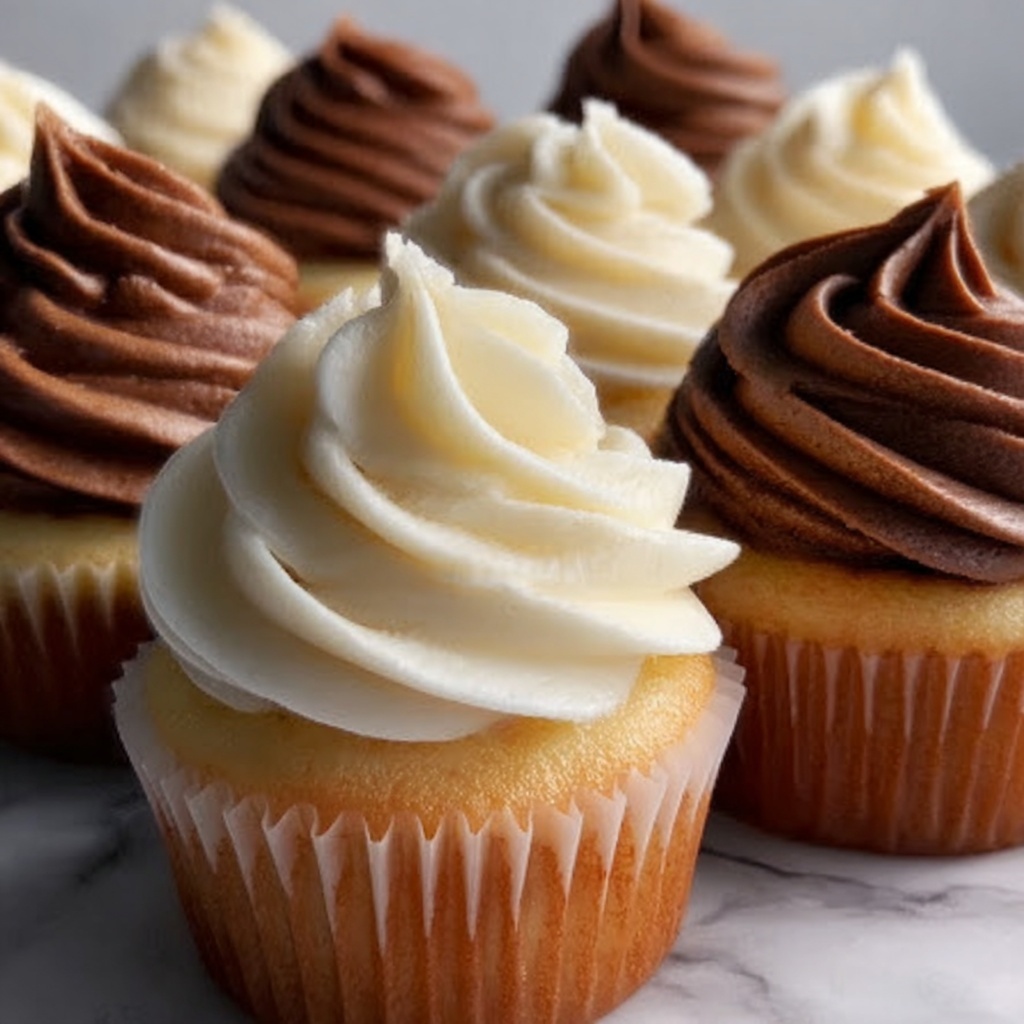Perfect Swirl Cupcakes: Two-Tone Frosting Magic Recipe - Recipe Image