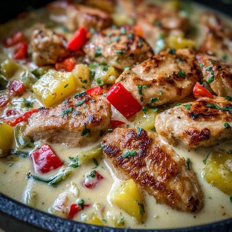 Creamy Banana Pepper Chicken Skillet Recipe
