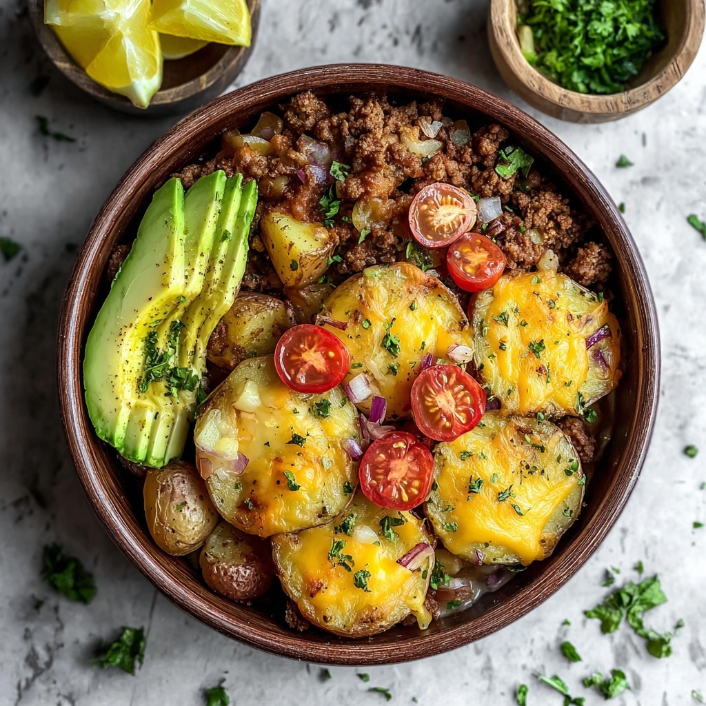 Loaded Fiesta Potato Bowls with Crispy Cheesy Toppings Recipe - Recipe Image