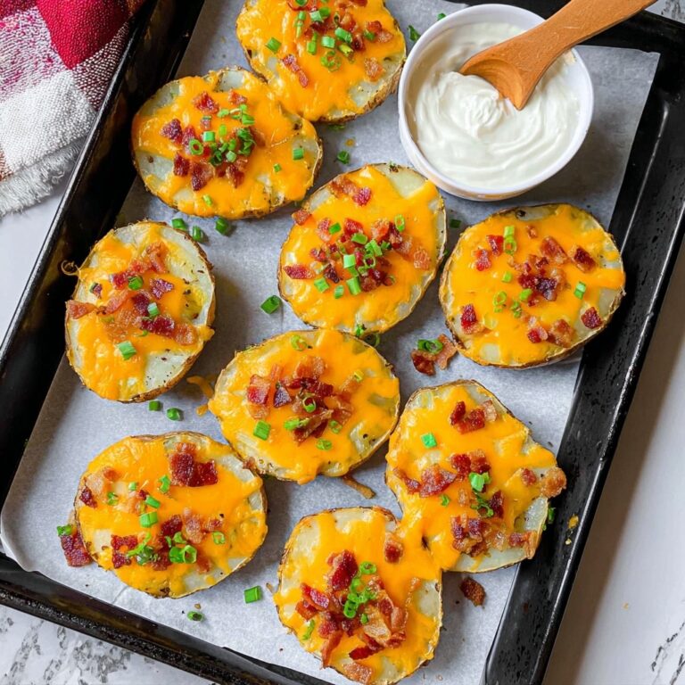 Loaded Baked Potato Slices with Cheddar, Bacon, and Green Onions Recipe