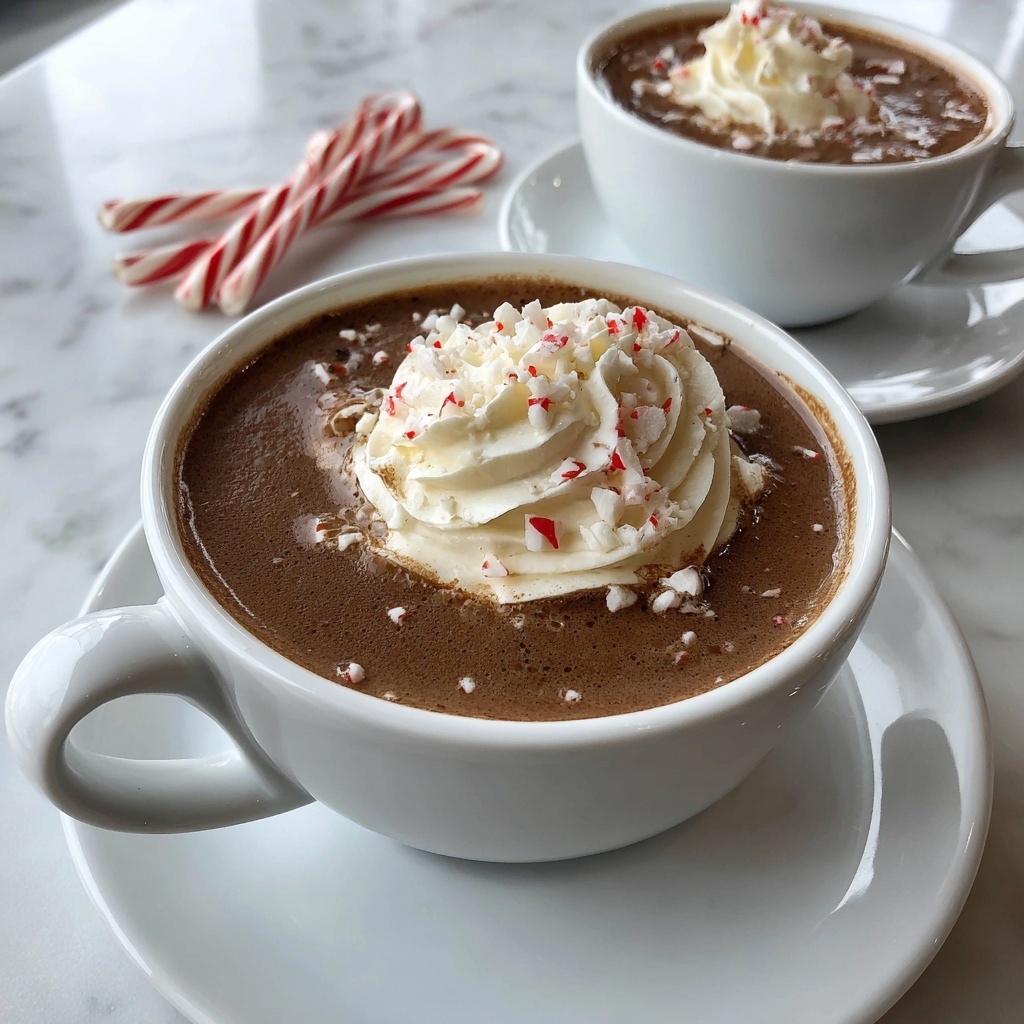 Rich Peppermint Hot Chocolate Recipe - Recipe Image