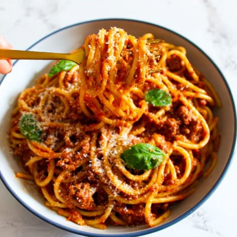 Instant Pot Spaghetti with Meat Sauce and Parmesan Recipe