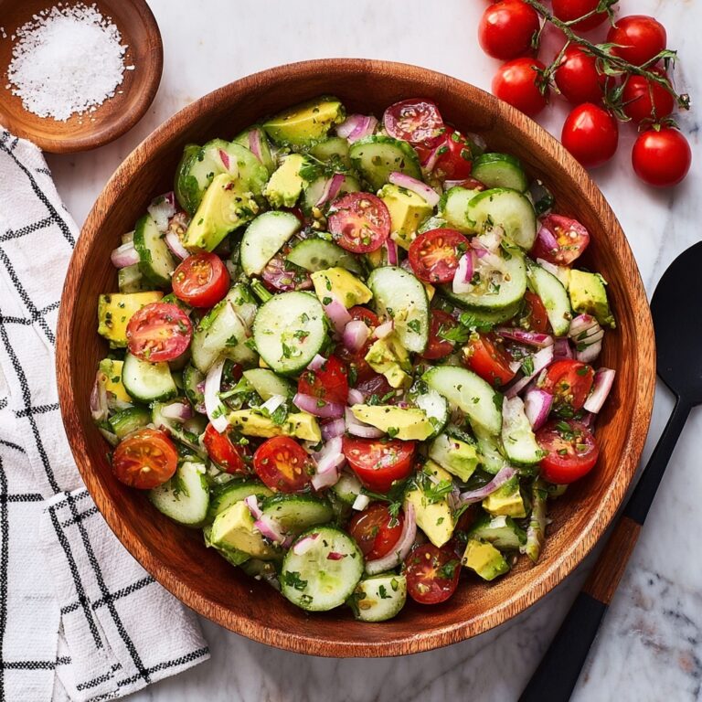 Cucumber Tomato Avocado Salad Recipe