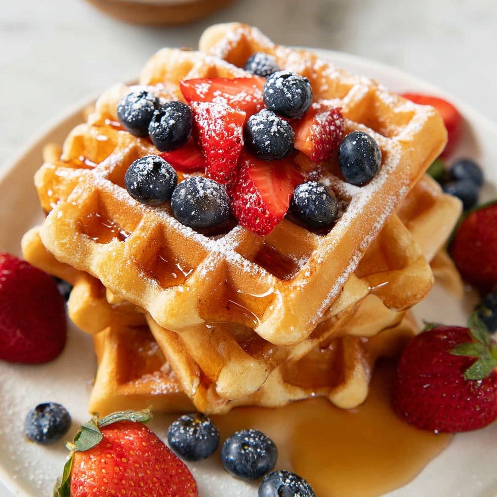Cottage Cheese Waffles Recipe - Recipe Image