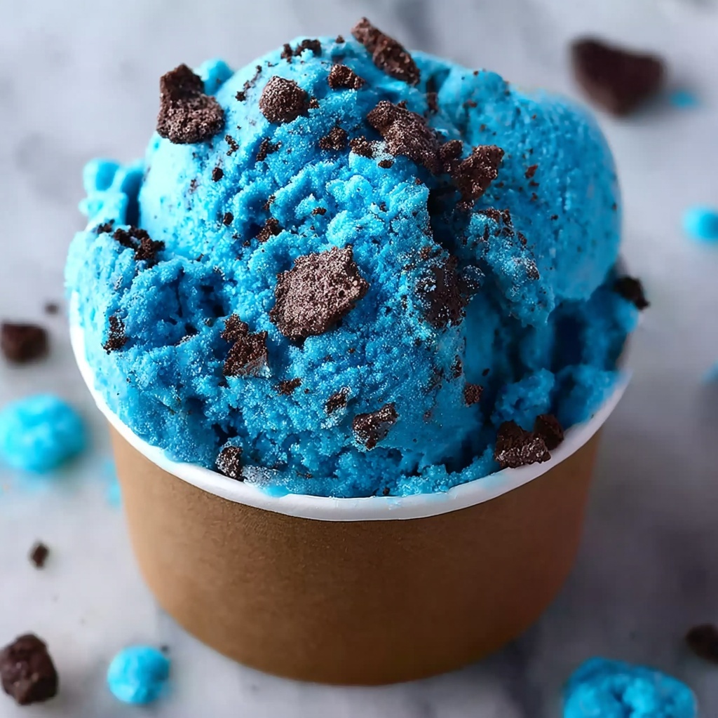 Cookie Monster Edible Cookie Dough Recipe - Recipe Image