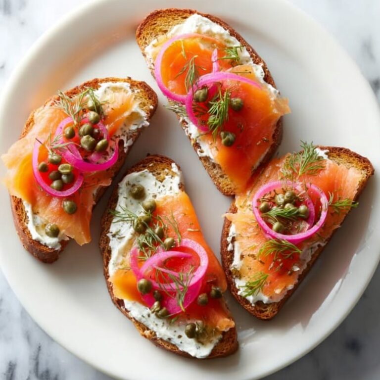 Smoked Salmon Crostini with Lemon-Dill Cream Cheese Recipe