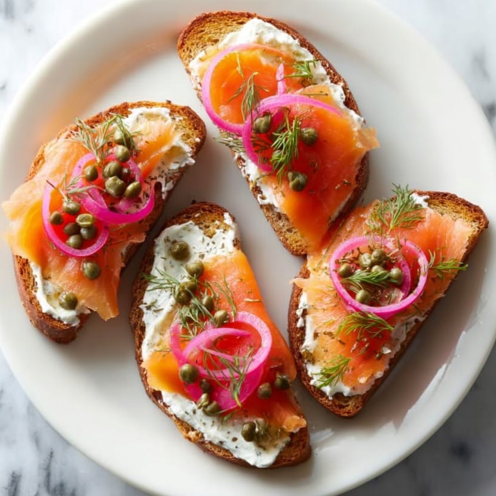 Smoked Salmon Crostini with Lemon-Dill Cream Cheese Recipe - Recipe Image