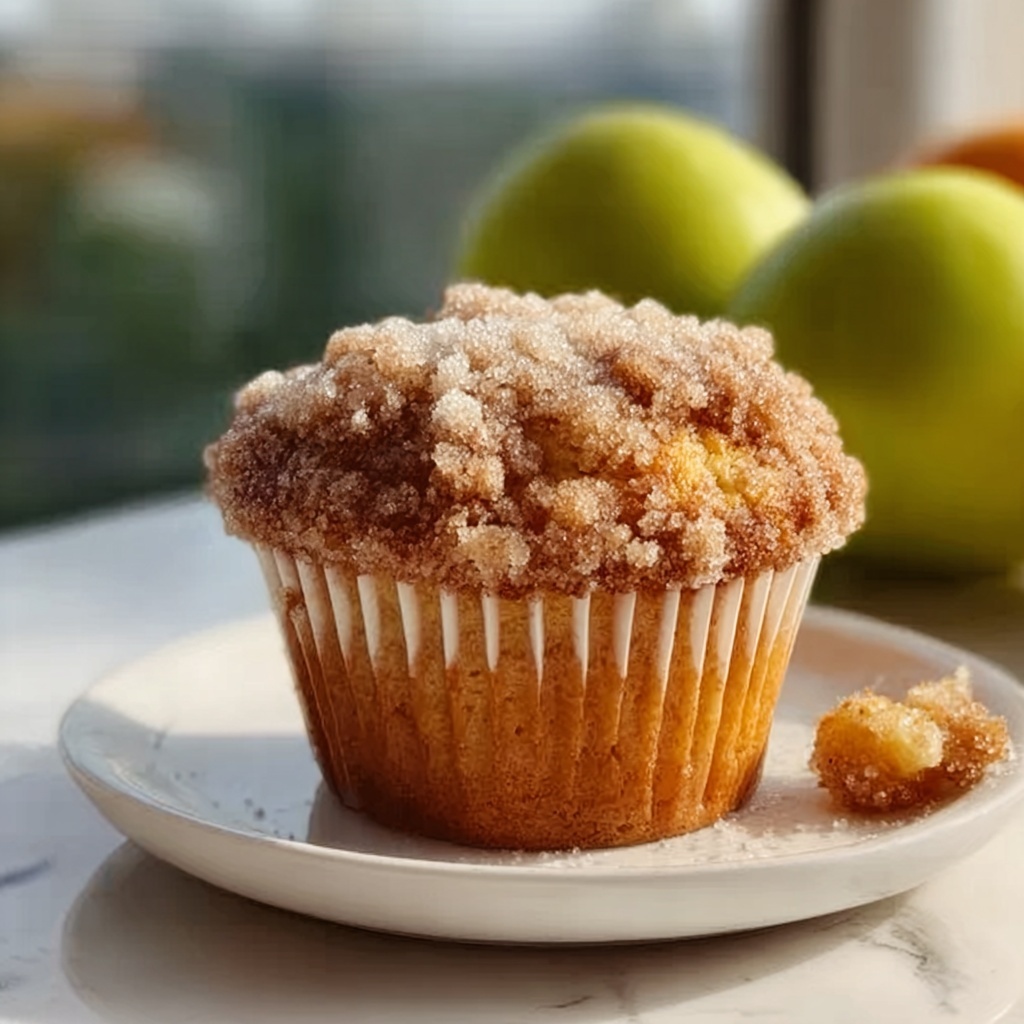 Easy Apple Cinnamon Muffins with Streusel Topping and Glaze Recipe - Recipe Image
