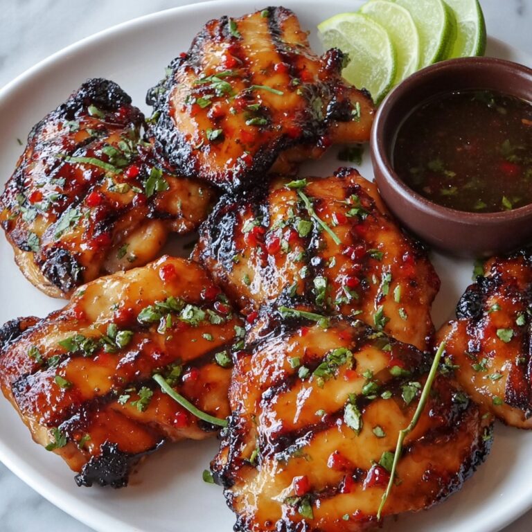 Grilled Thai Chicken with Sweet Chili and Cilantro Glaze Recipe