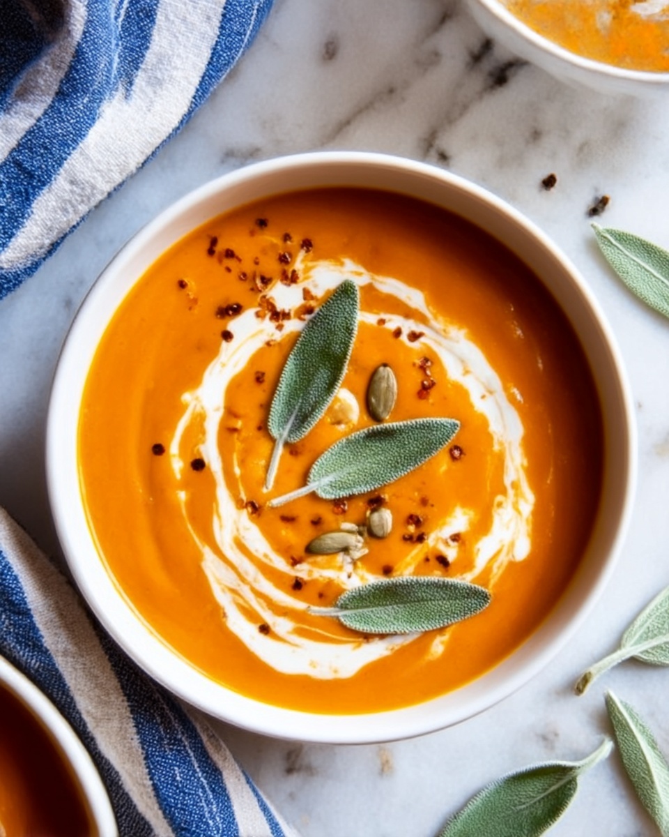 Easy Pumpkin and Sweet Potato Soup with Chipotle and Coconut Cream Recipe - Recipe Image