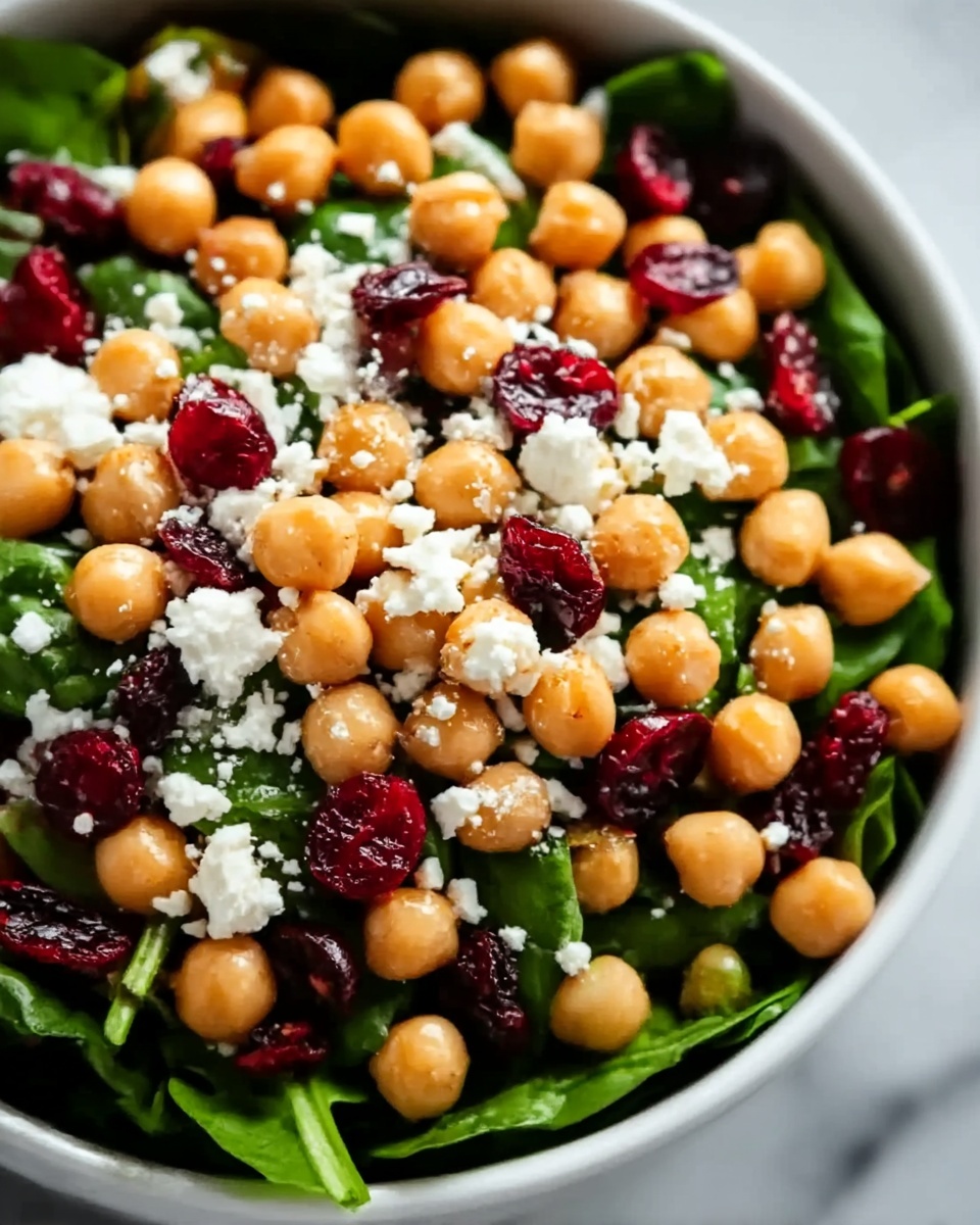 Feta & Cranberry Chickpeas with Lemon Vinaigrette Recipe - Recipe Image