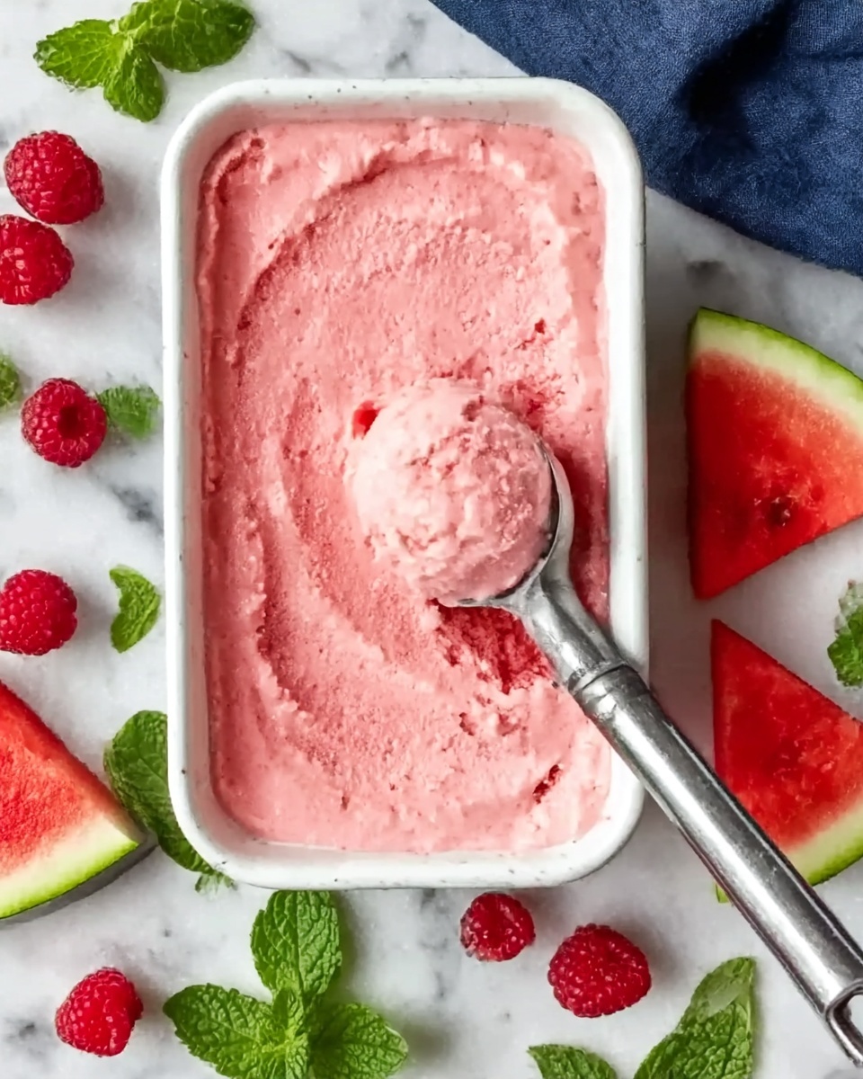 Watermelon Mint Sorbet Recipe - Recipe Image