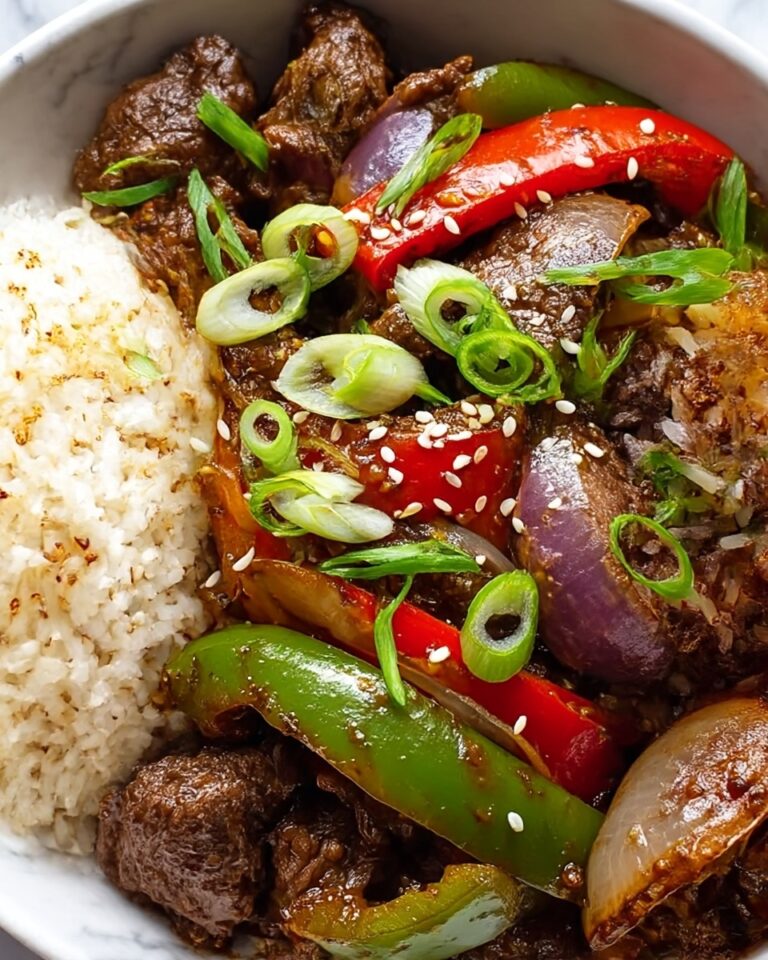Sizzling Chinese Pepper Steak with Onions Recipe